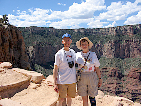 View of the rim from the Kaibab Trail