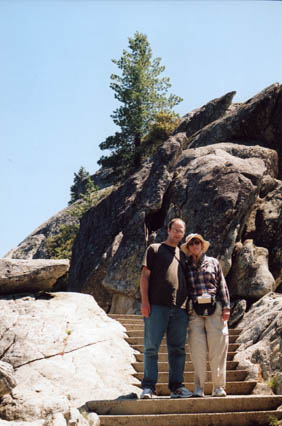 Doug and Gail at the base of the General Sherman tree