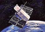 Artist's concept of the OAO-2 in orbit above the Earth