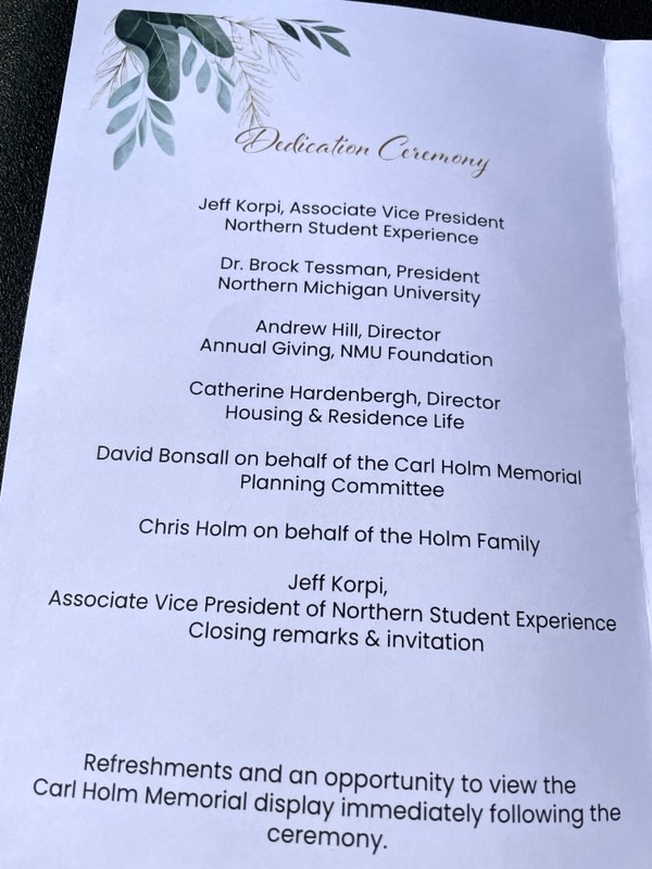 List of speakers at the dedication ceremony 