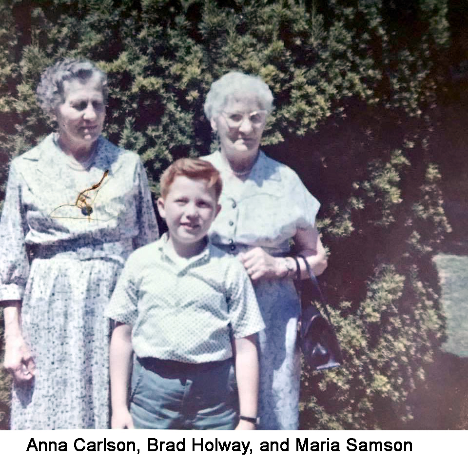 Victor Holm's sisters: Anna Carlson, Alida Carlson, and Maria Samson