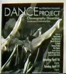 Program cover for the Choreography Showcase with a link to a video
       of CJ Holm’s performance.