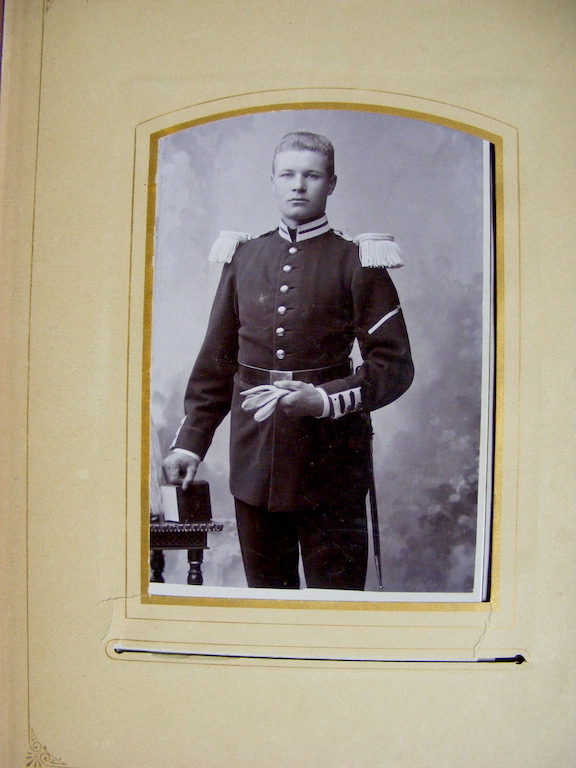 Young man in military uniform