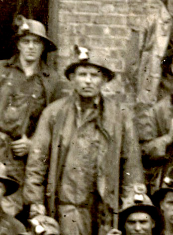 Man wearing a mining helmet