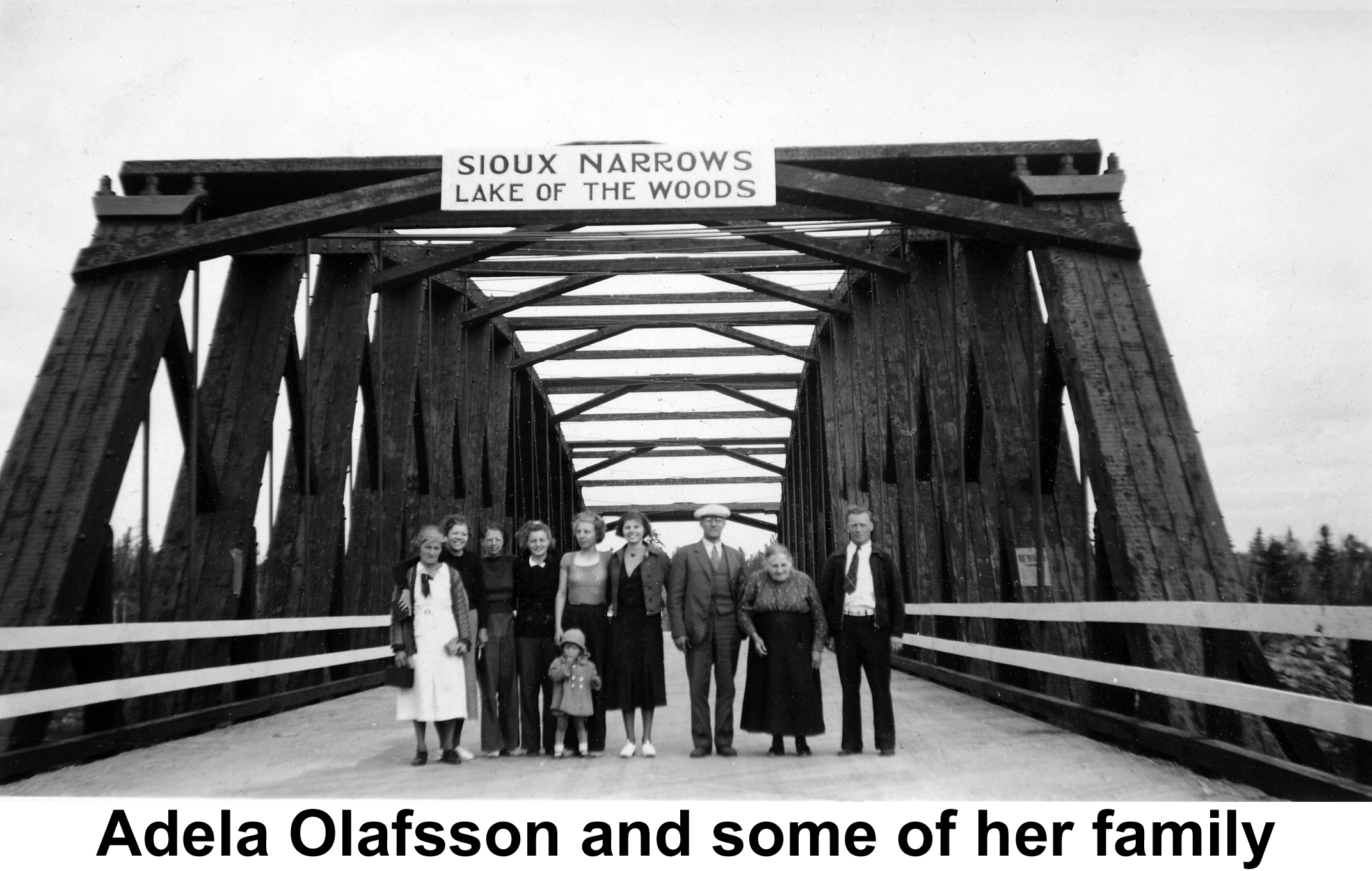 Adela Olsson standing in the middle of the road with Maria Samson and Victor Holm