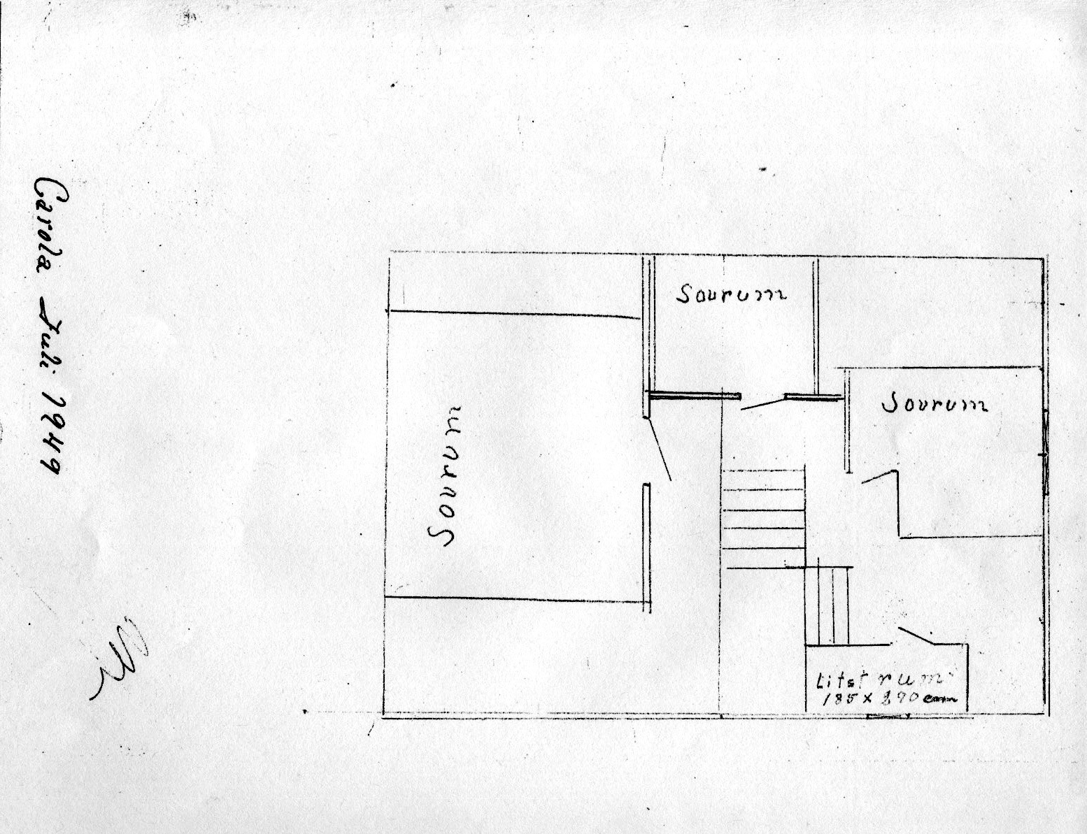 Three upstairs bedroom locations