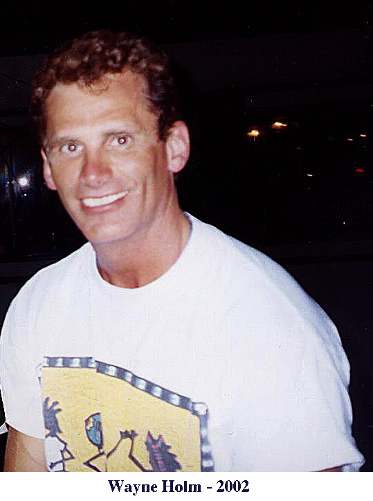 Wayne Holm after a night time dive in 2002