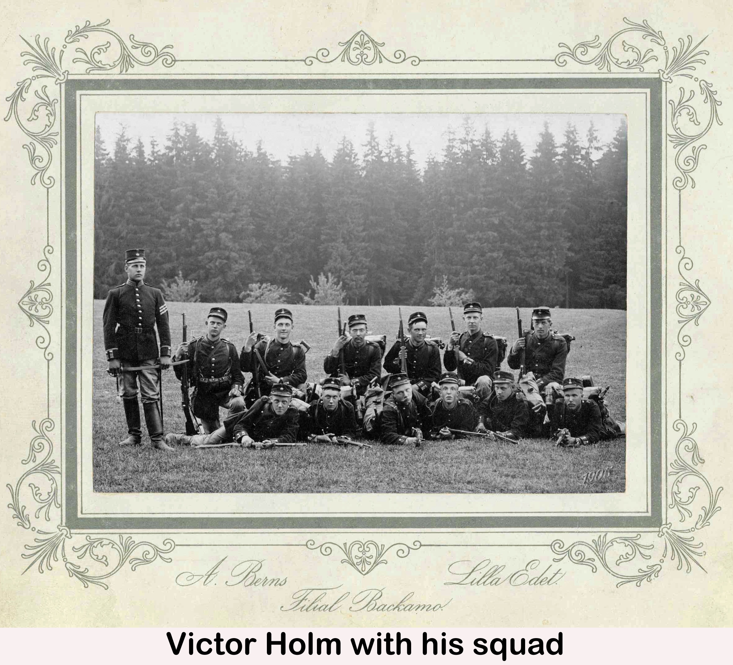 Victor and other soldiers in the Swedish army