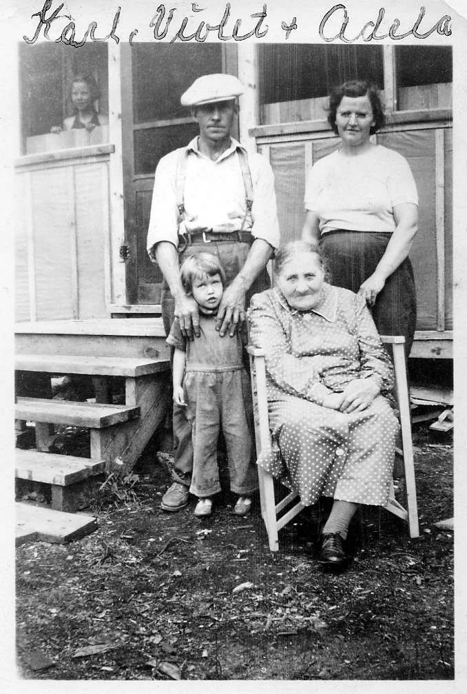 Karl and Violet Holm with his mother Adela Olafsson