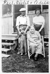 Karl and Violet Holm with his mother Adela Olafsson