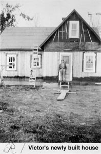 back view of Victor Holm's brand-new house on Passamani Road