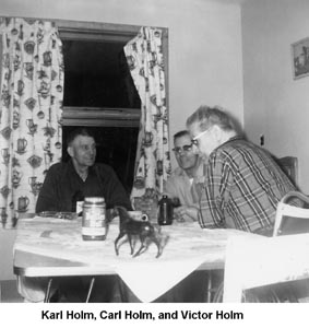 Brothers Victor and Karl Holm with Victor's son Carl