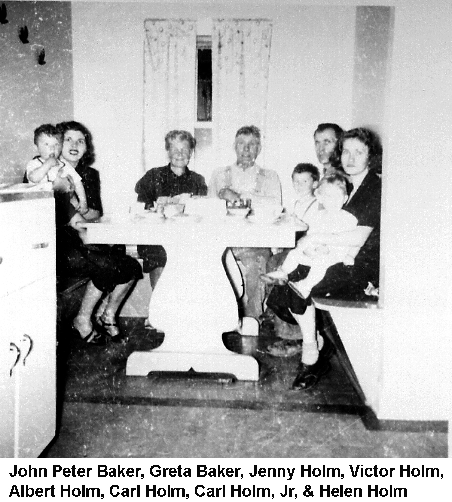 three generations in the dining nook