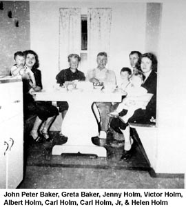 three generations in the dining nook