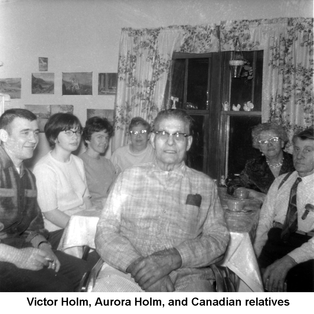 Victor Holm with daughter Aurora and some Canadian relatives