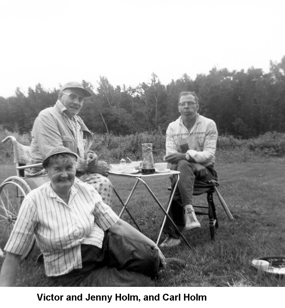 Victor Holm lunching with wife Jenny and son Carl