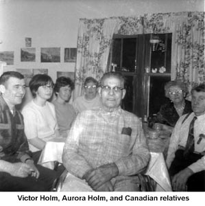 Victor Holm with daughter Aurora and some Canadian relatives