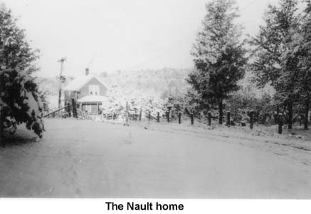 The Nault home in snow