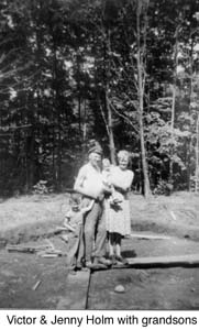 Victor and Jenny Holm with grandsons Albert and Carl