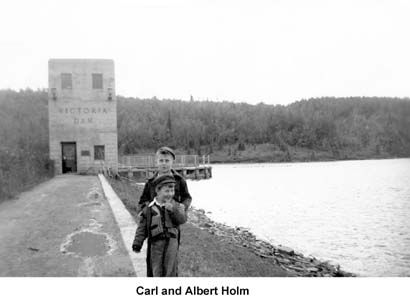 Albert and Carl Holm at Victoria Dam