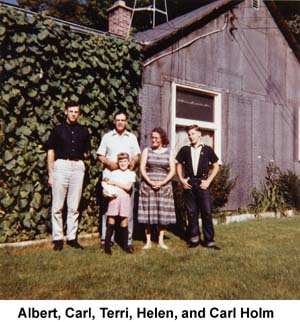 Carl and Helen Holm with their family
