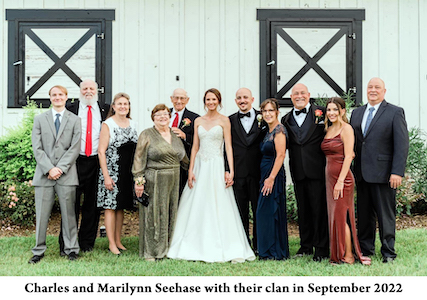 Charles and Marilynn with their children and grandchildren