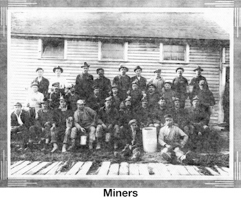 Miners posed for a group photo