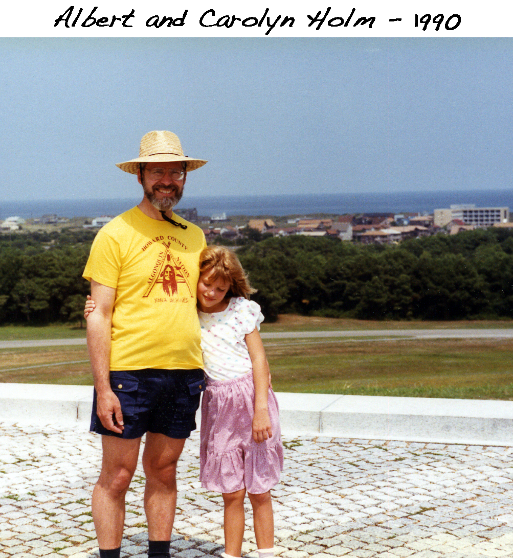 Al and Carolyn at the Wright memorial in Kill Devil Hills, N.C.