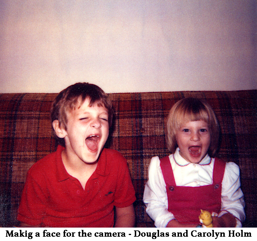Douglas and Carolyn making faces