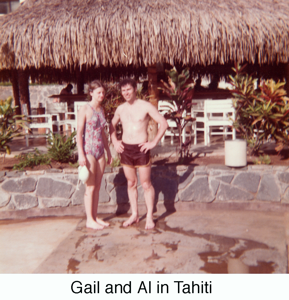 Gail and Al after swimming in Tahiti