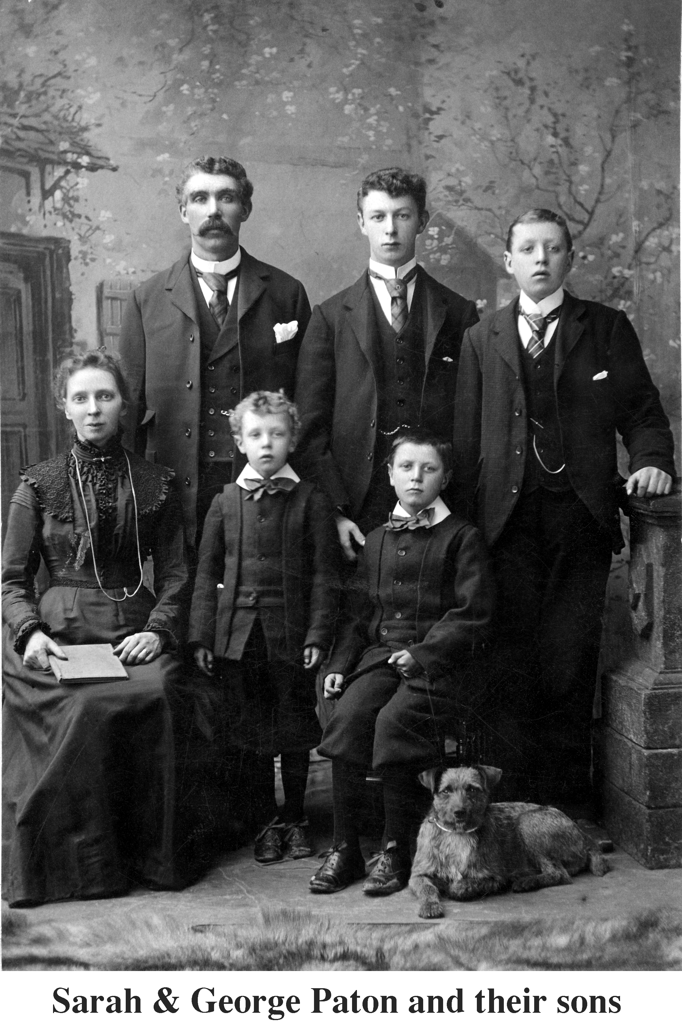 Sarah and George Paton Sr. with their sons