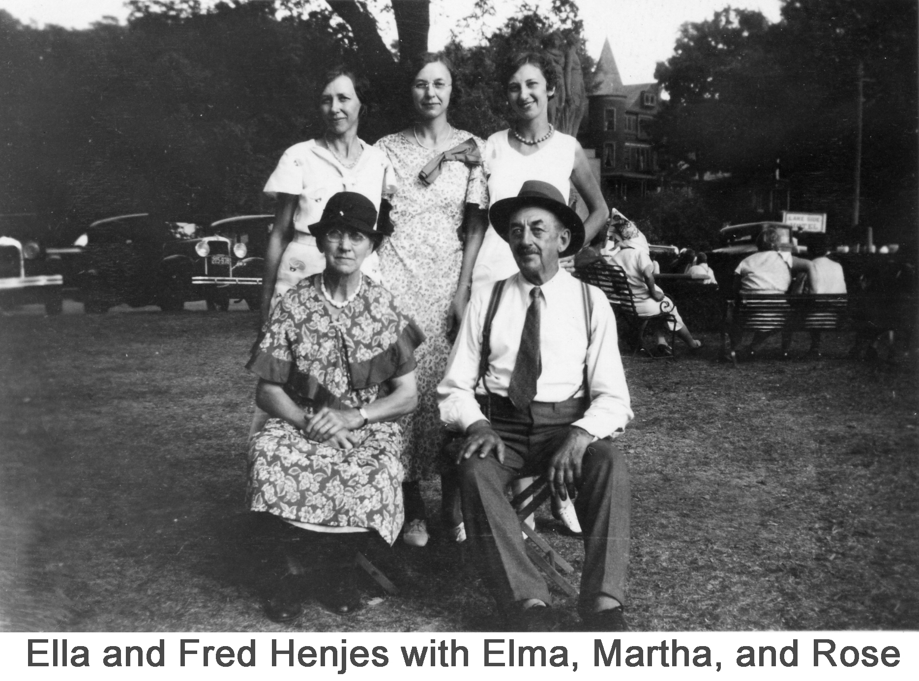 Fred and Ella Henjes with three daughters