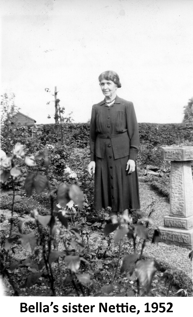 Bella Paton's sister Nettie in a garden