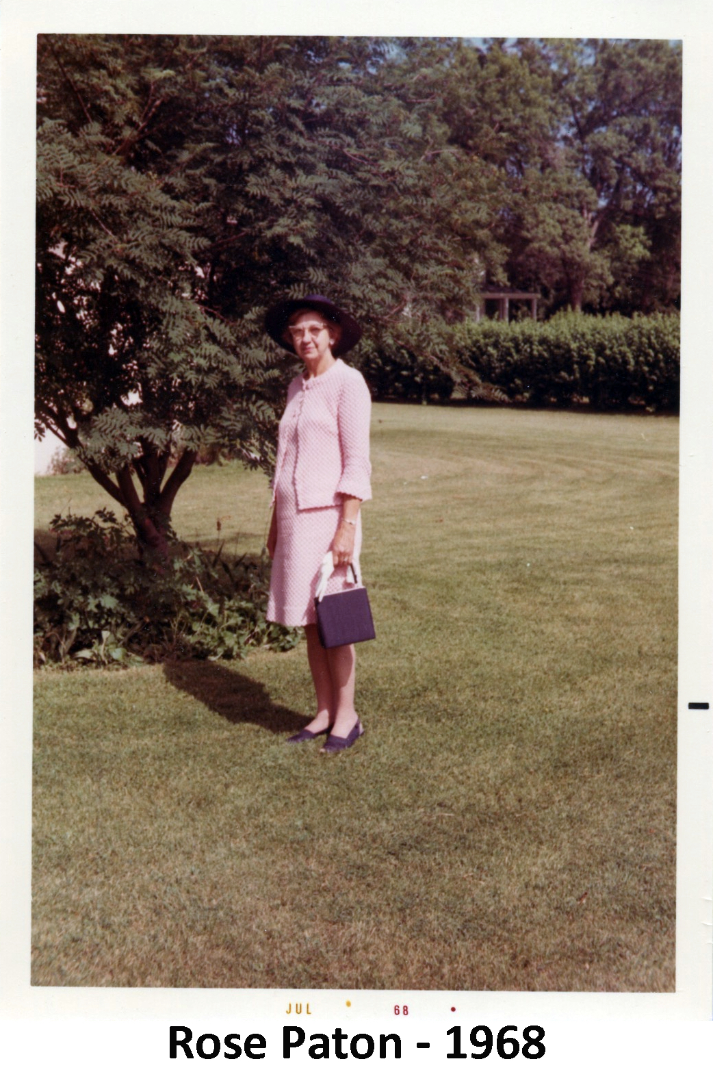 Rose Paton in a pink suit for Gail’s graduation