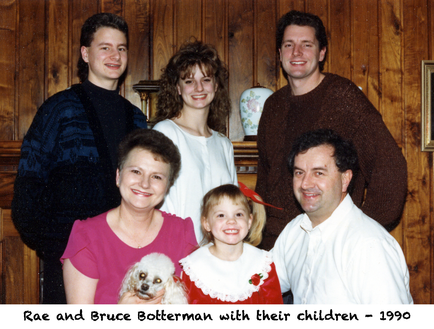 The Botterman family’s Christmas photo for 1990