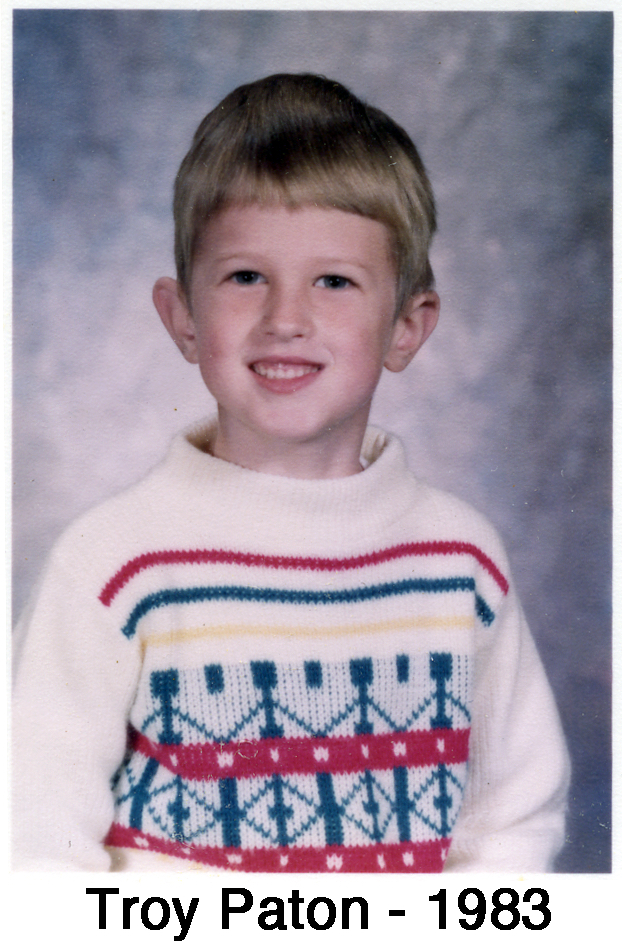 School photo of Troy Paton in 1983