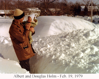 Albert and Douglas Holm after the 1979 Washington’s Birthday snow