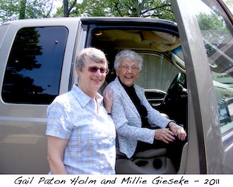 Gail Holm and Millie Gieseke with our pickup
