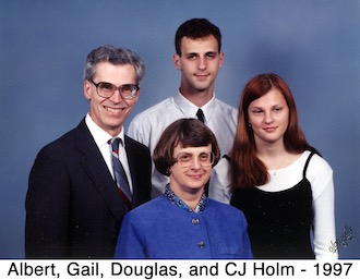 Albert, Gail, Doug and CJ Holm in a 1997 studio photo