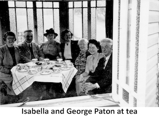 George and Bella Paton at tea