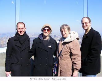 Chris, CJ, Gail and Doug Holm at ’Top of the Rock’ in New York City