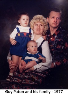 A studio photo of Guy and Sheryl Paton with their children Niki and Troy