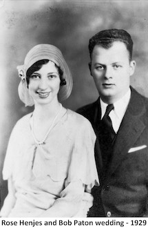 Wedding picture of  Bob Paton and Rose Henjes