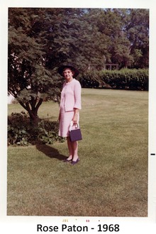 Rose Paton in a pink suit for Gail’s graduation