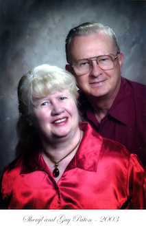 Sheryl and Guy Paton in a studio photo during their 30th annivesary year