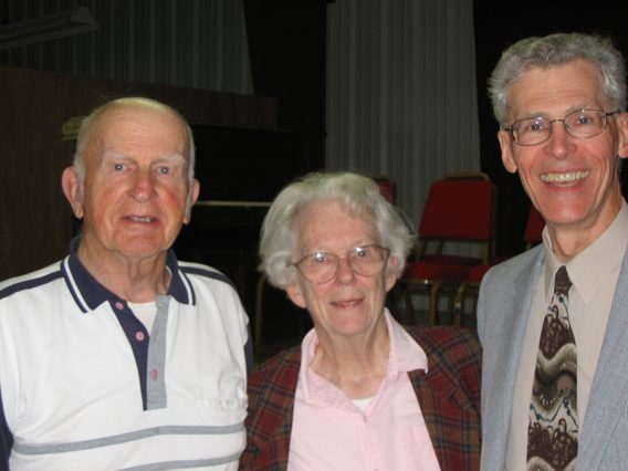 Al posing with Harold and Marcia
Bernhardt at the Iron County Museum