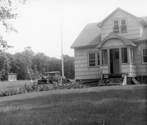 Front view of Victor Holm's brand-new house on Passamani Road